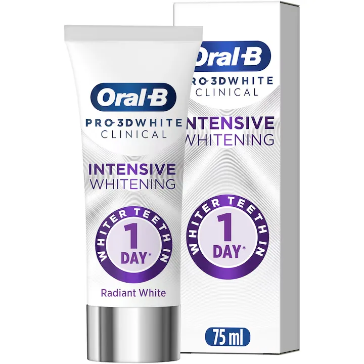 Pasta de dinti Clinical Intensive Whitening, 75ml, Oral-B — preț și oferte