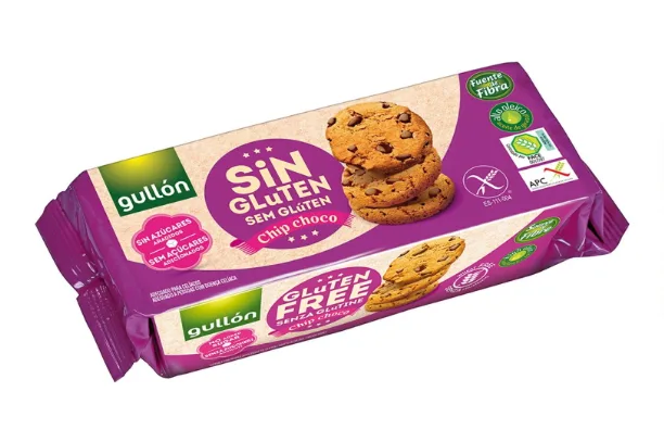 Biscuiti chips ciocolata fara zahar adaugat fara gluten, 125g, Gullon — preț și oferte