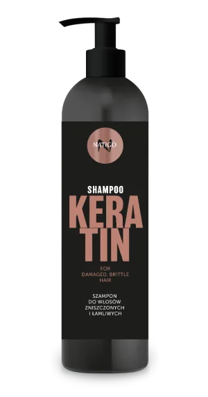 Sampon cu keratina pentru par deteriorat si fragil, 500ml, Natigo