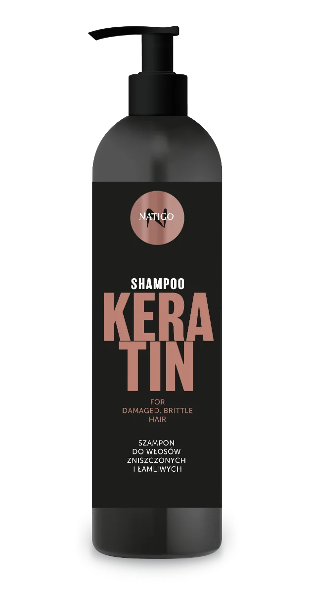 Sampon cu keratina pentru par deteriorat si fragil, 500ml, Natigo — preț și oferte