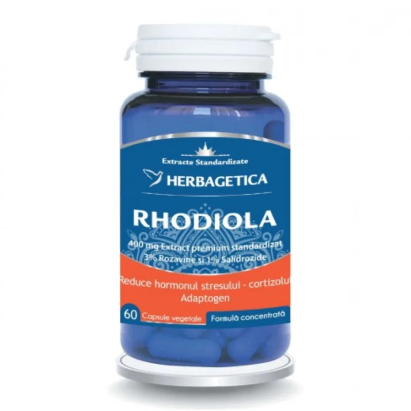 Rhodiola, 60 capsule, Herbagetica — preț și oferte