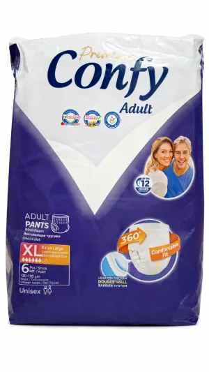 Scutece chilot pentru adulti Premium Marime XL, 6 bucati, Confy