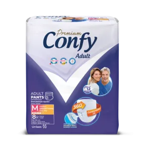 Scutece pentru adulti Premium Marime M, 8 bucati, Confy