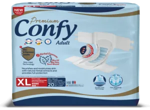 Scutece pentru adulti Premium Marime L, 20 bucati, Confy