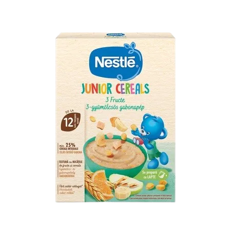 Cereale 3 Fructe, de la 12 luni, 200g, Nestle Junior — preț și oferte