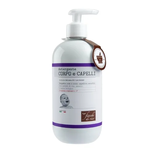 Gel de curatare pentru corp si par cu extract de vanilie 0 luni+, 400ml, Fiocchi di Riso — preț și oferte