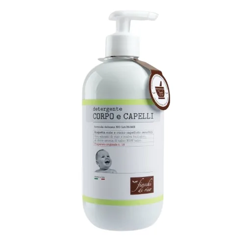 Gel de curatare pentru corp si par cu extract de orez si nalba bio 0 luni+, 400ml, Fiocchi di Riso — preț și oferte