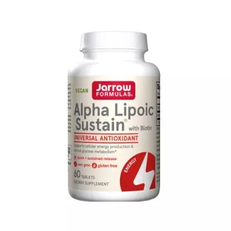 Alpha Lipoic Sustain 300 mg Jarrow Formula, 60 tablete, Secom — preț și oferte