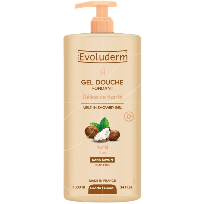 Gel de dus Délice de Karité, 1000ml, Evoluderm — preț și oferte
