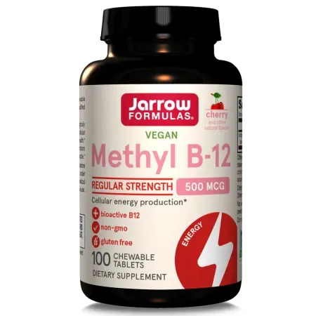 Methyl B-12 500 mcg Jarrow Formulas, 100 tablete masticabile, Secom — preț și oferte