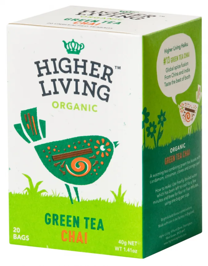 Ceai verde Chai Bio, 20 plicuri, Higher Living — preț și oferte