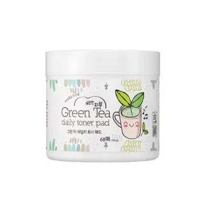 Dischete tonice pentru fata cu ceai verde Pure Skin, 60 bucati, Esfolio