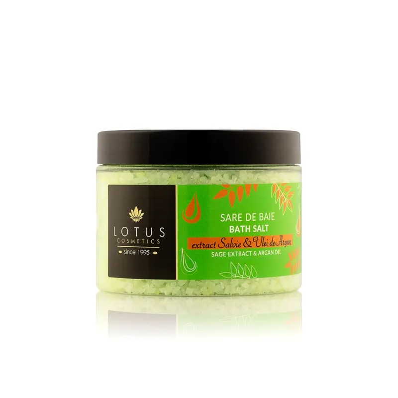 Sare de baie cu extract salvie & ulei de argan SPA Dermoactive, 600g, Lotus Cosmetics — preț și oferte