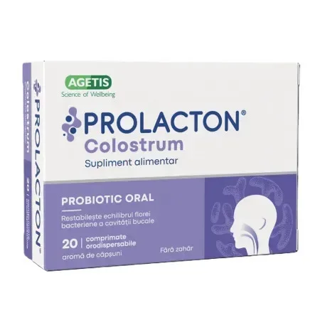 Probiotic Prolacton Colostrum, 20 comprimate orodispersabile, Agetis — preț și oferte