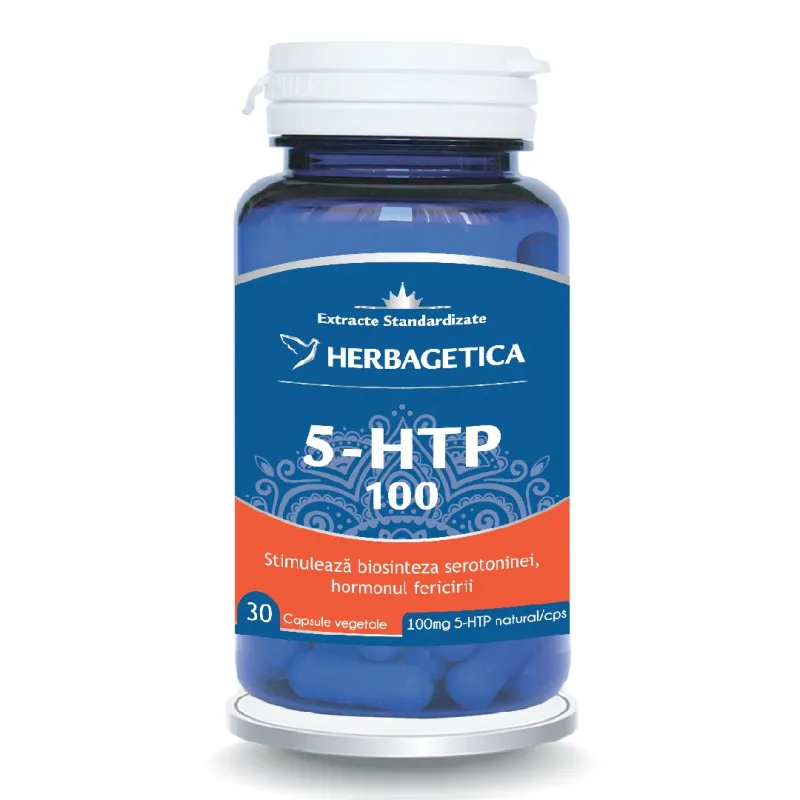 5 HTP 100 zen forte, 30 capsule, Herbagetica — preț și oferte