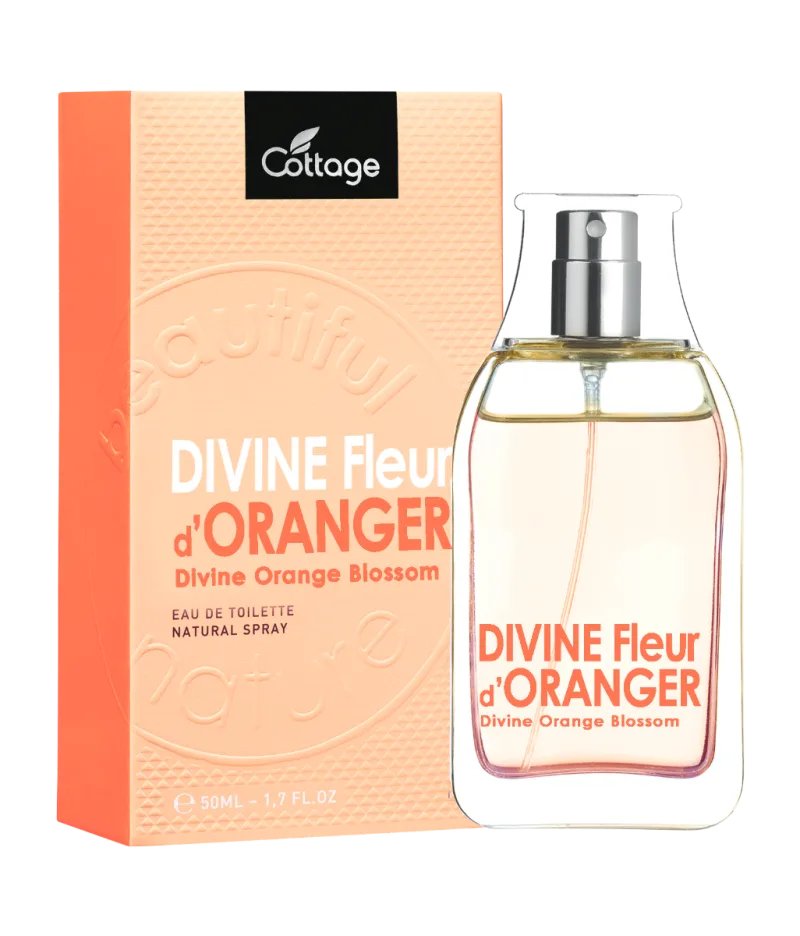 Apa de toaleta pentru femei cu flori de portocal Divine, 50ml, Cottage — preț și oferte