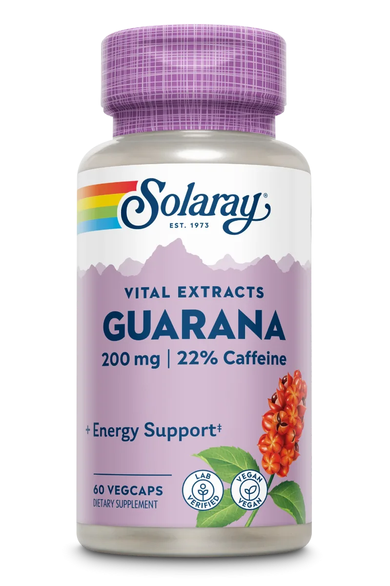 Guarana Solaray, 60 capsule vegetale, Secom — preț și oferte