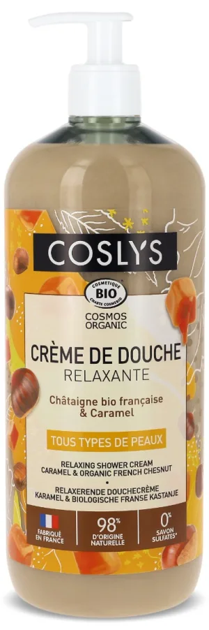 Crema de dus bio relaxanta cu Castane si Caramel, 1000ml, Coslys