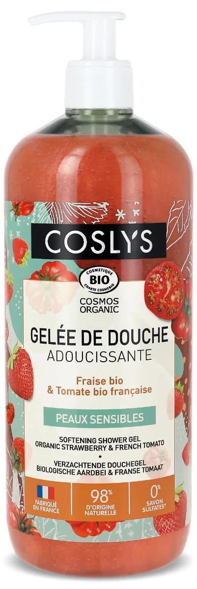 Gel de dus bio calmant cu Capsuni si Rosii, 1000ml, Coslys — preț și oferte