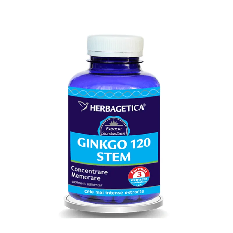 Ginkgo 120 stem , 120 capsule, Herbagetica — preț și oferte