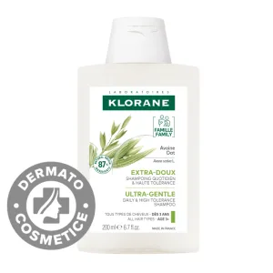 Sampon cu lapte de ovaz pentru utilizare frecventa, 200 ml, Klorane