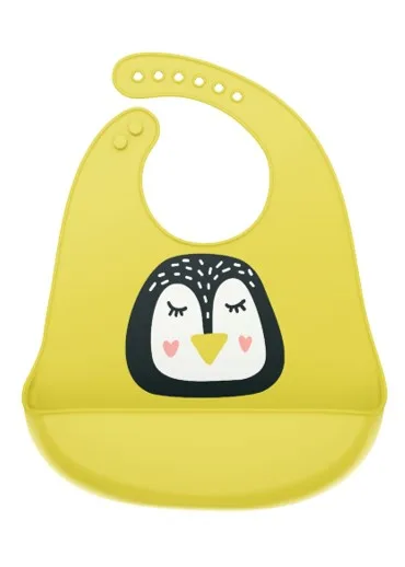 Bavetica din silicon cu buzunar cu model de pinguin, 1 bucata, Coccorito — preț și oferte