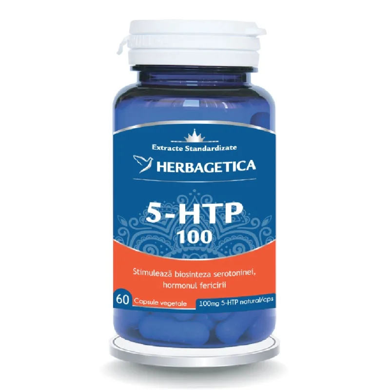 5 HTP 100 zen forte, 60 capsule, Herbagetica — preț și oferte