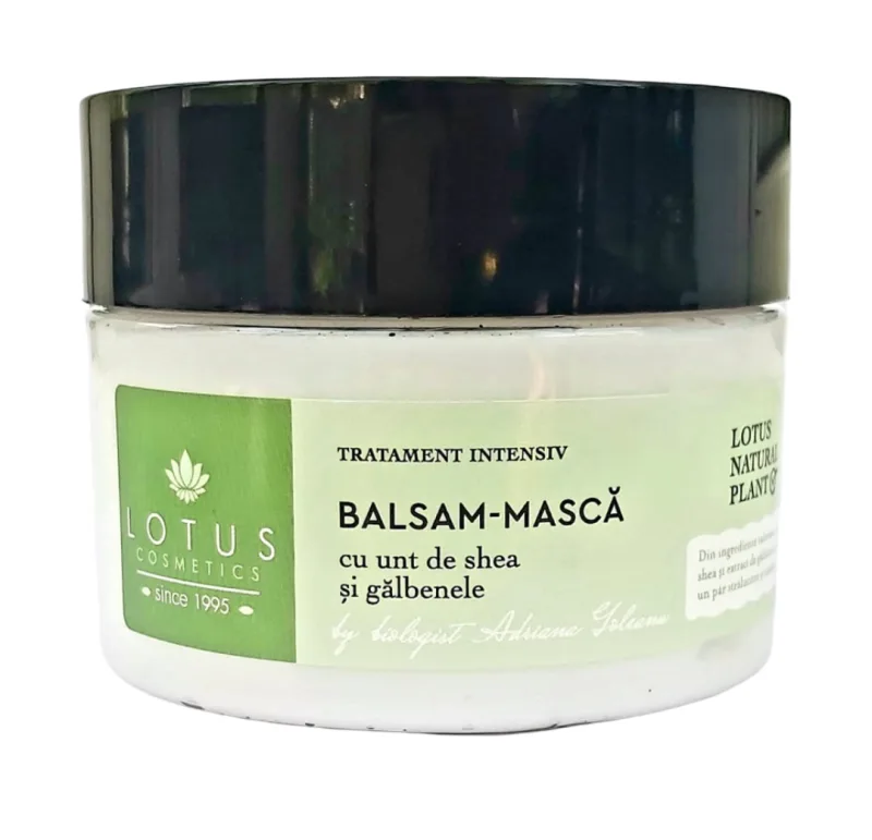 Balsam-masca pentru par cu unt de shea si galbenele Natural Plant, 200ml, Lotus Cosmetics — preț și oferte