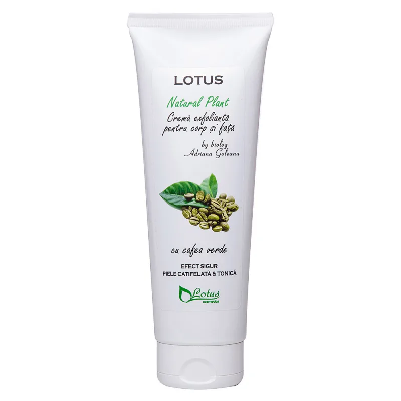 Crema exfolianta cu cafea verde Natural Plant, 250ml, Lotus Cosmetics — preț și oferte