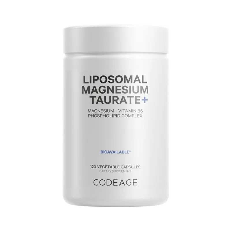 Magneziu taurat liposomal cu vitamina B6, 120 capsule, Codeage — preț și oferte