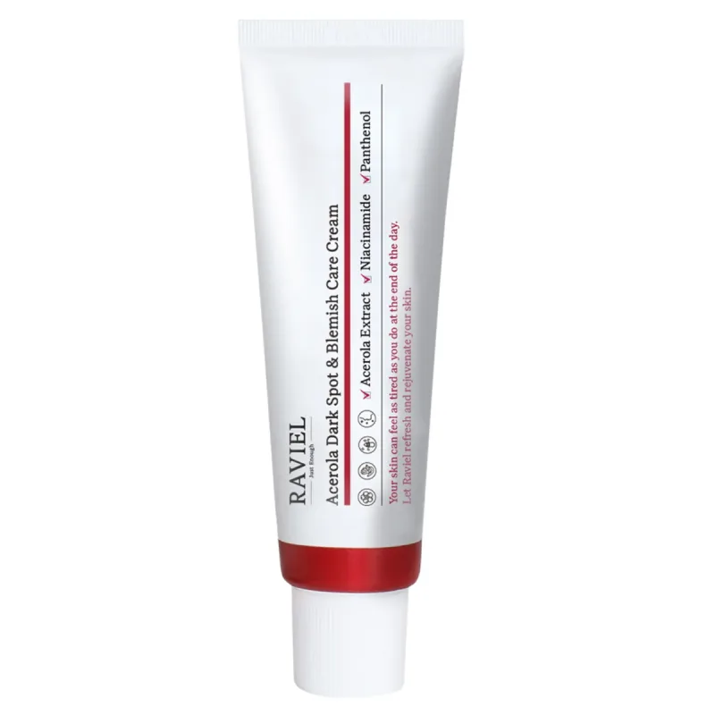 Crema iluminanta de fata cu acerola impotriva petelor si imperfectiunilor, 50ml, Raviel — preț și oferte