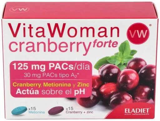 Supliment pentru sanatatea tractului urinar cu merisoare Vitawoman Cranberry Forte, 30 capsule, Eladiet — preț și oferte