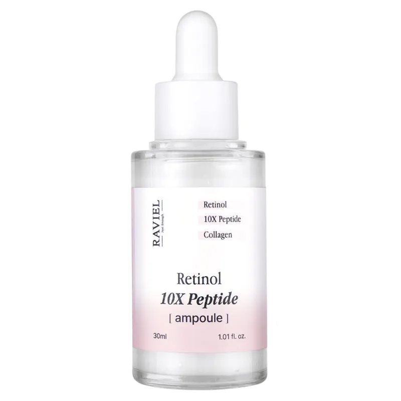 Ser pentru fata cu retinol si 10X peptide, 30ml, Raviel — preț și oferte