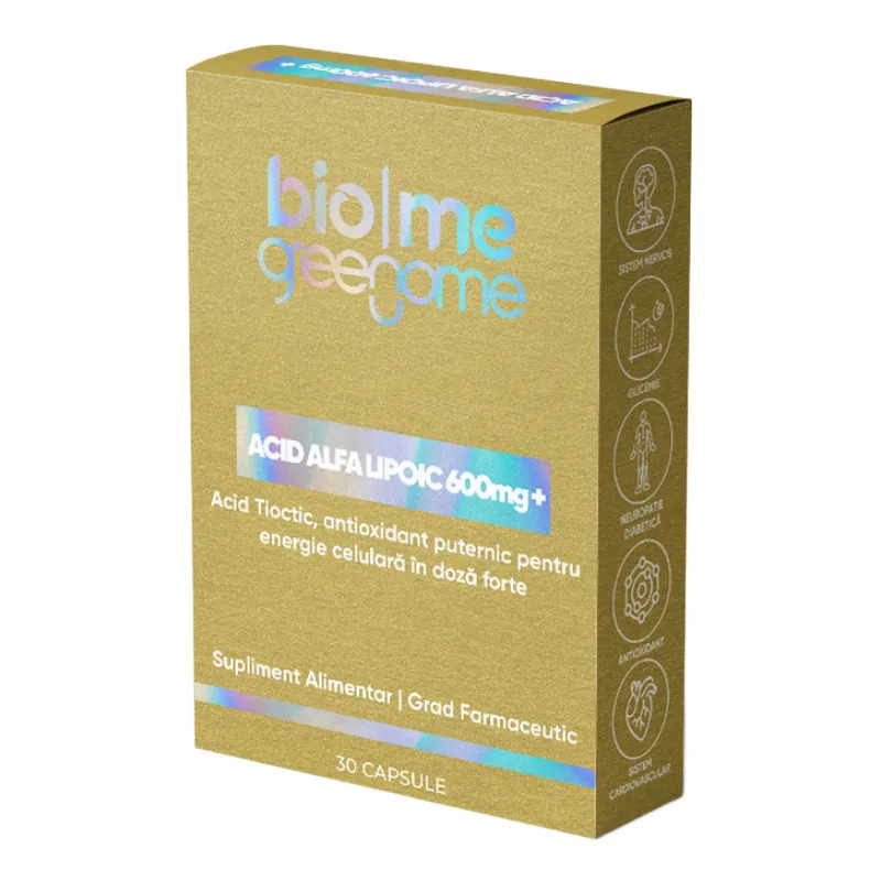 Acid Alfa Lipoic 600mg, 30 capsule, Biome — preț și oferte
