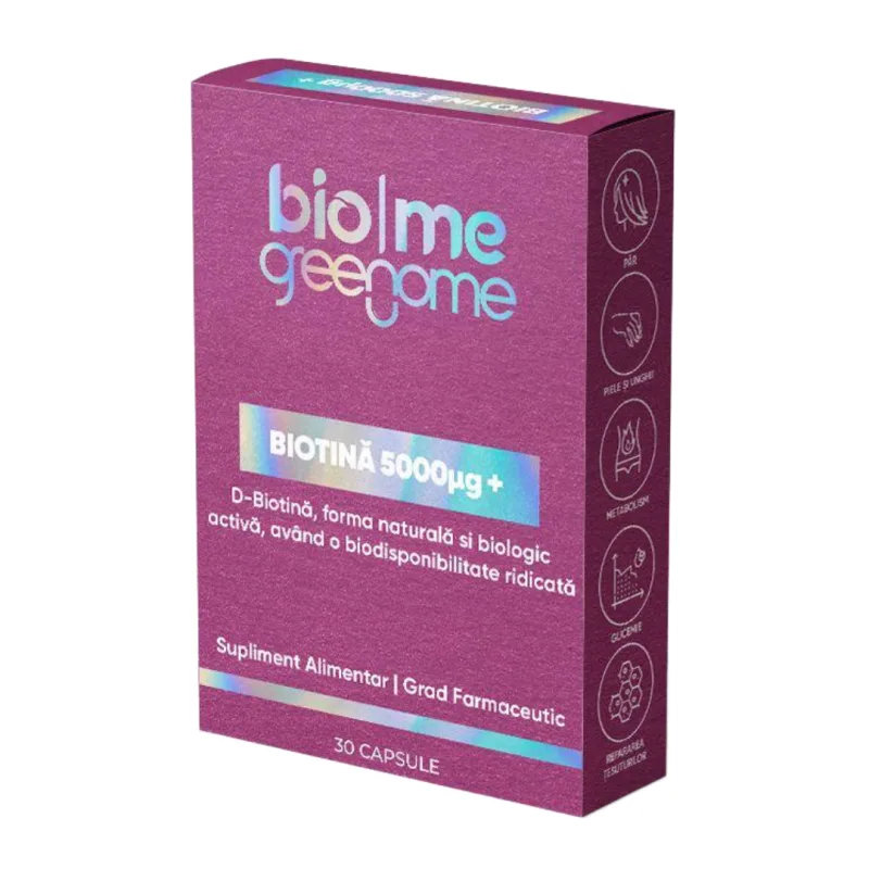 Biotina 5000mcg, 30 capsule, Biome — preț și oferte