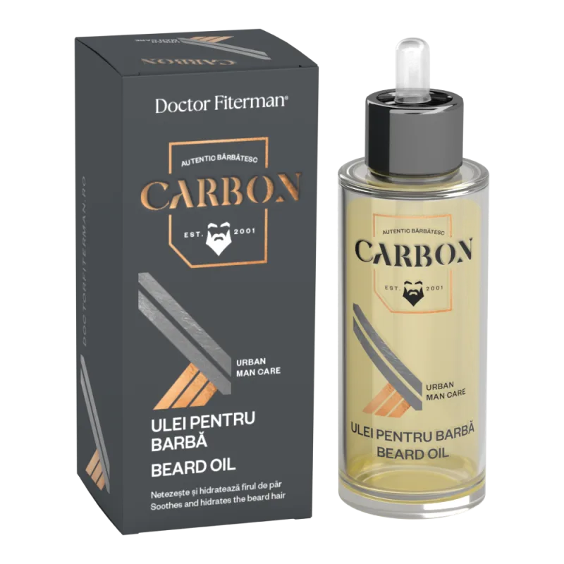 Ulei pentru barba Carbon, 30ml, Doctor Fiterman — preț și oferte