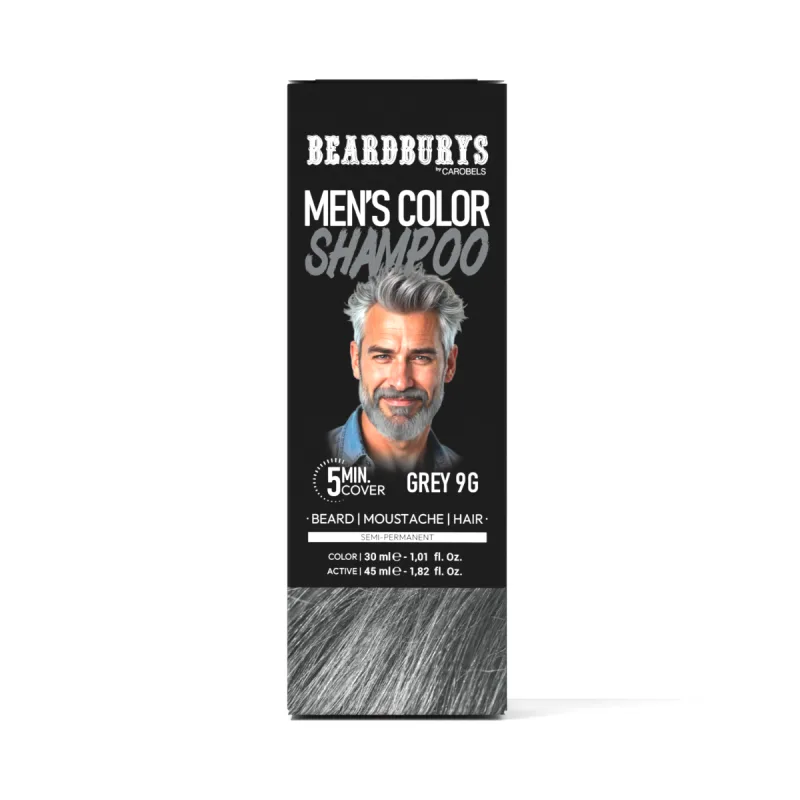 Vopsea semipermanenta pentru par barba si mustata Grey 9G, 75ml, Beardburys — preț și oferte