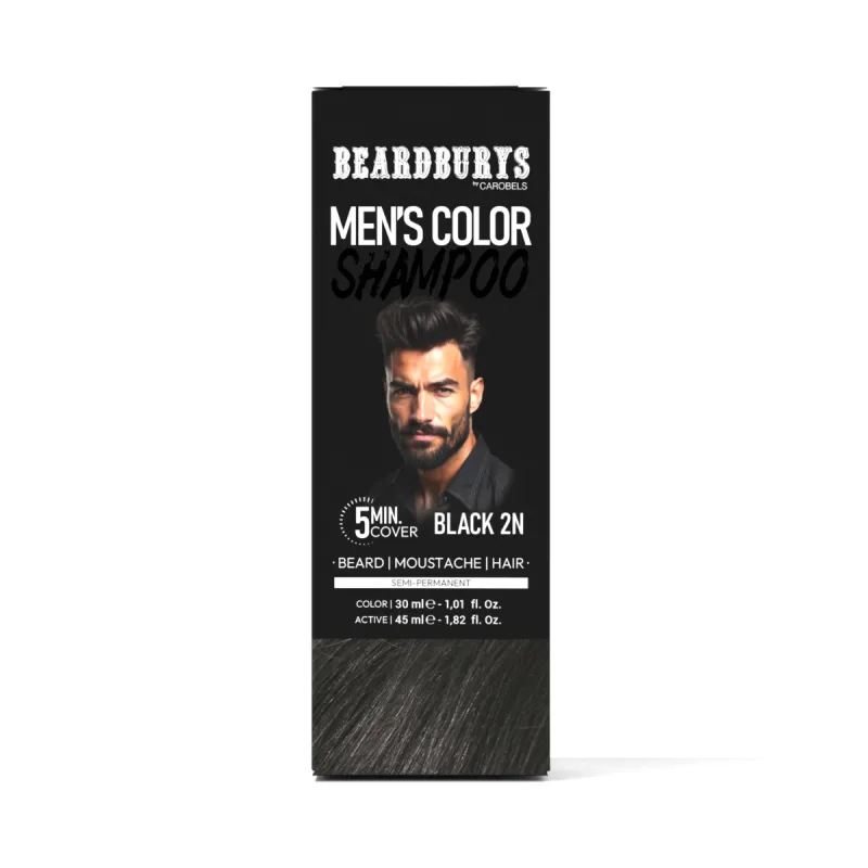 Vopsea semipermanenta pentru par barba si mustata Black 2N, 75ml, Beardburys — preț și oferte