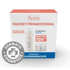 Pachet Hydrance Aqua gel 50ml + Apa micelara demachianta 400ml, Avene