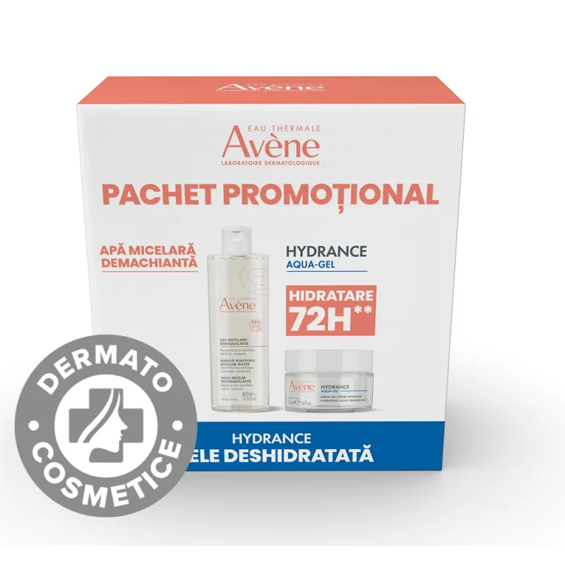 Pachet Hydrance Aqua gel 50ml + Apa micelara demachianta 400ml, Avene — preț și oferte