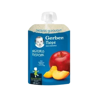 Piure mere si piersica, 150g, Gerber