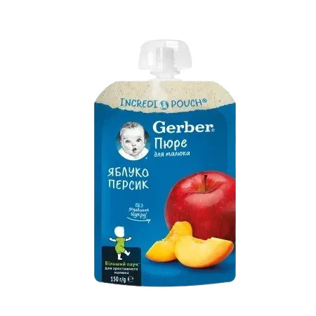 Piure mere si piersica, 150g, Gerber — preț și oferte