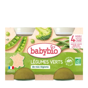 Piure bio din legume de gradina +4 luni, 2 x 130g, BabyBio
