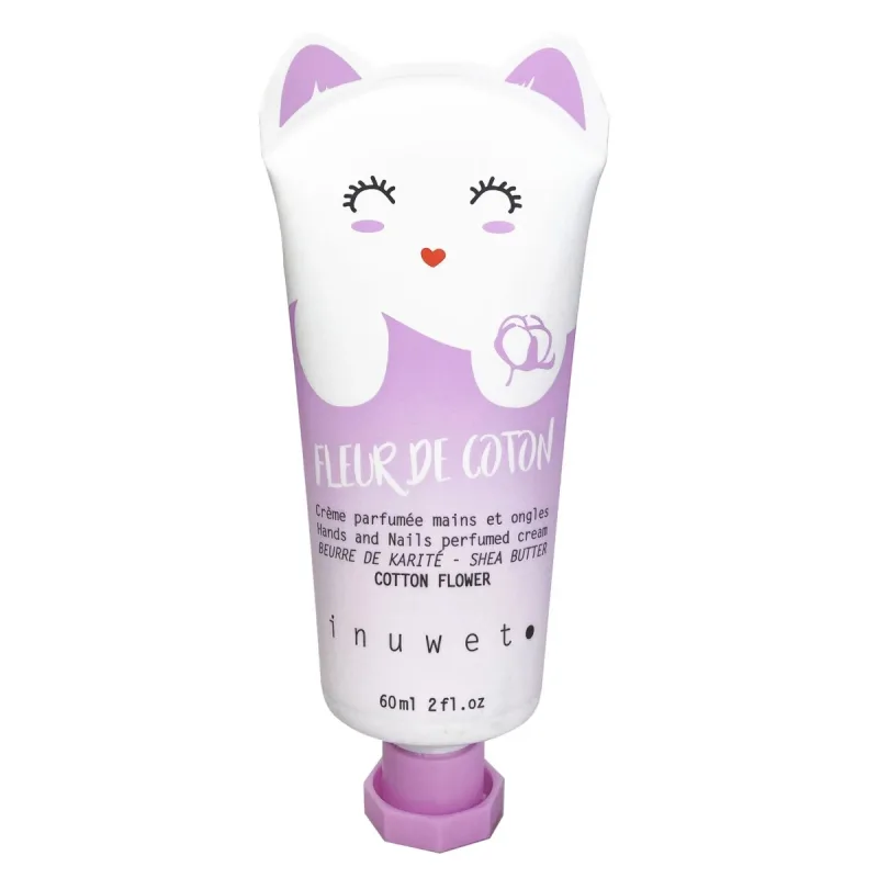 Crema hidratanta pentru maini si unghii cu parfum de floare de bumbac, 60ml, Inuwet — preț și oferte