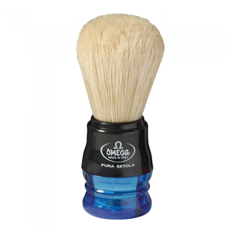 Pamatuf pentru barbierit albastru, 1 bucata, Omega Brush — preț și oferte