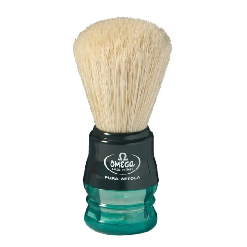 Pamatuf pentru barbierit verde, 1 bucata, Omega Brush — preț și oferte