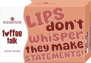 Set pentru machiajul buzelor Toffee Talk Brown, 1 bucata, Essence