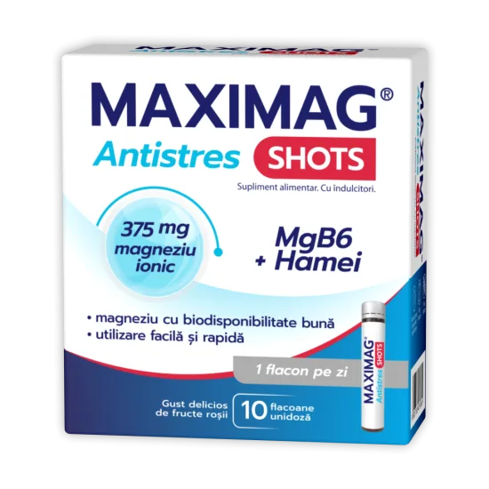 MaxiMag Antistres Shots, 10 flacoane, Zdrovit — preț și oferte