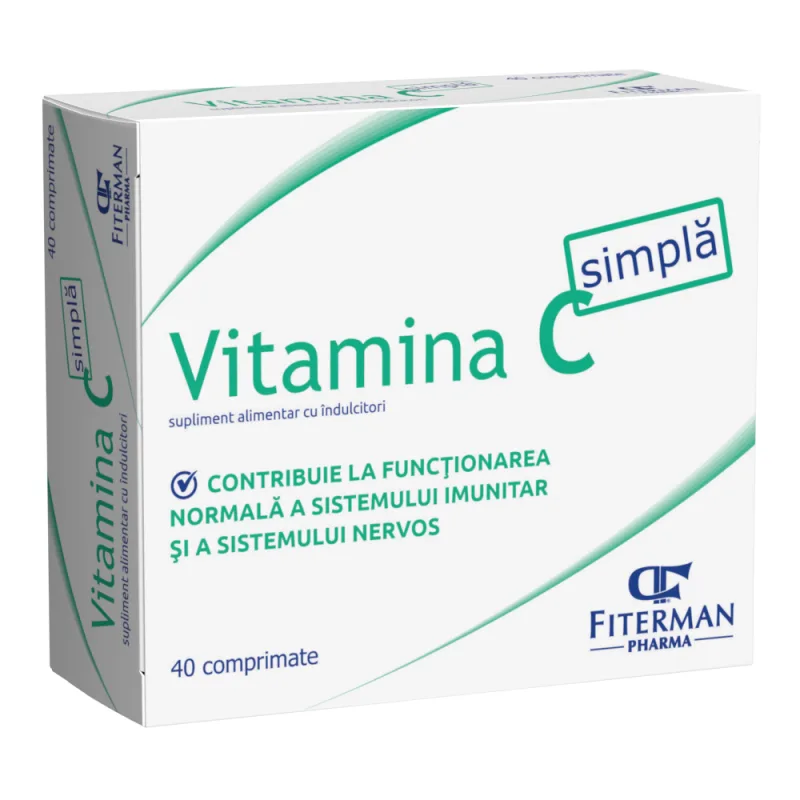 Vitamina C simpla, 40 comprimate, Fiterman — preț și oferte
