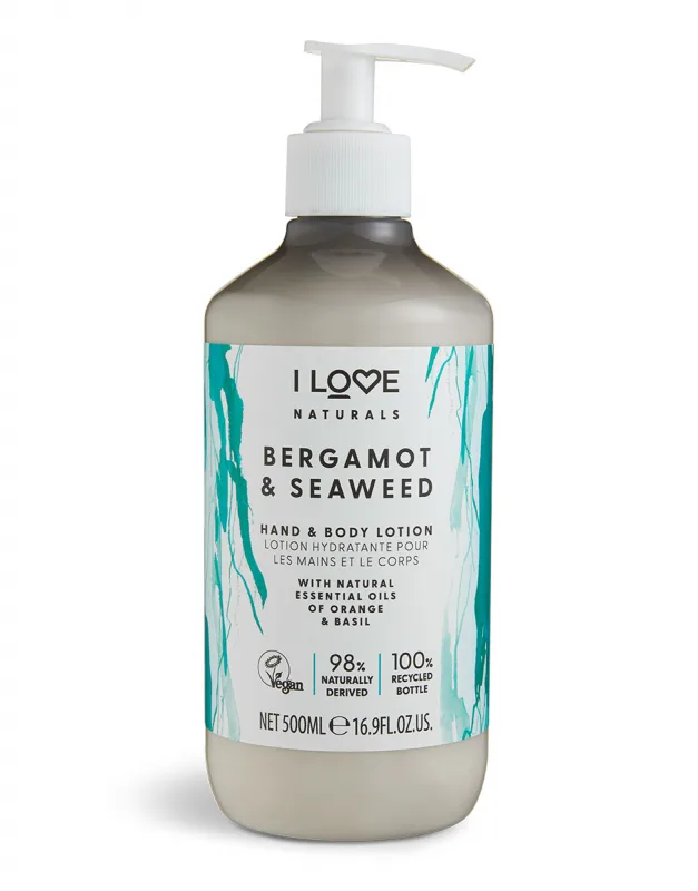 Lotiune de maini si corp Bergamot Seaweed Naturals, 500ml, I Love Cosmetics — preț și oferte